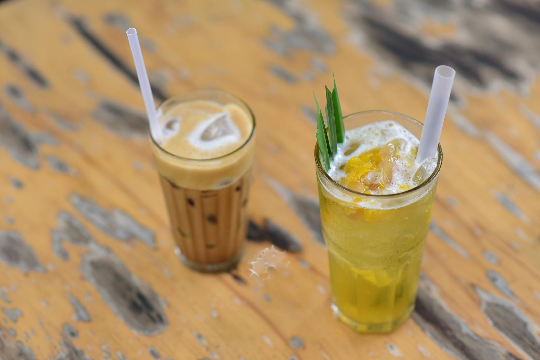 refreshing iced citrus and coffee beverages